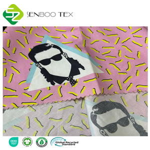 100% Cotton Hữu Cơ Sateen Vải Trọng Lượng Nhẹ 110gsm Sử Dụng Cho Màu Hồng Pop Nghệ Thuật Hợp Thời Trang Dệt Áo Sơ Mi - Product Image 6