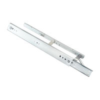 Glissière de tiroir encastrée 48 mm à roulement à billes en acier laminé à froid pour armoire, table à manger, mobilier d'extérieur