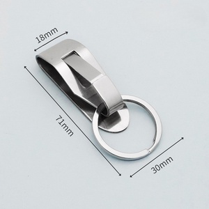 Móc khóa kim loại phụ kiện cho Mens an ninh clip trên nhiệm vụ nặng nề vành đai móc chìa khóa thép không gỉ Keychain trống Quà <span class=keywords><strong>T</strong></span>ặng Ngày của Cha - Product Image 2