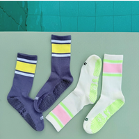Calcetines Antideslizantes con Diseño Personalizado para Mujer, Calcetines de Agarre para Pilates, Yoga, Danza, Ballet, Calcetines de Fitness con Logotipo Personalizado