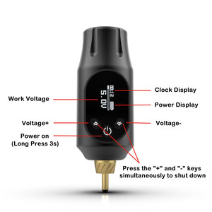แบตเตอรี่จ่ายไฟไร้สายขนาดเล็ก 2000mAh สำหรับเครื่องสักโรตารี่ PMU - Product Image 6