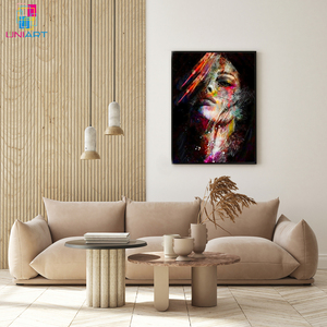 UNIART <strong>Painting</strong> <strong>Woman</strong> Face Colorful <strong>Abstract</strong> Wall Art Canvas <strong>Oil</strong> <strong>Painting</strong> Wall Pictures Poster Prints for Hotel Living Room - Product Image 3