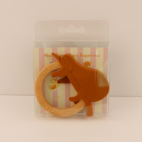 Boîte transparente personnalisée en PET pour emballer les jouets de dentition à mâcher en silicone pour bébé avec carte de remerciement