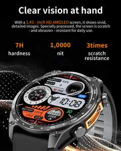 NEW HD300PRO AMOLED Screen Outdoor Smart Watch Grande mémoire Sport Watch BT Calls Compass Health Fitness Tracker GPS Watch - Product Image 3