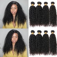 Lots de Cheveux Humains Bouclés Afro Kinky 4C de Grade 10A, 100% Cheveux Vierges, Tissage Noir Naturel pour Femmes Noires