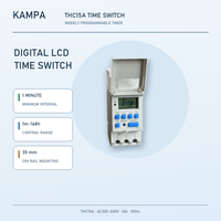 Kampa THC15A Sakelar Waktu Digital LCD AC 220V Bertenaga Baterai Pilihan 16A 20A 30A untuk Sistem Kontrol Listrik Rumah