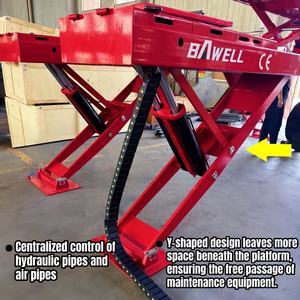 Ciseaux hydrauliques BAWELL K-588A1 certifiés CE, capacité 6000 kg, 220 V, 11 cylindres, alignement automatique, hauteur de levage maximale 2100 mm, pour <span class=keywords><strong>garage</strong></span> automobile - Product Image 4