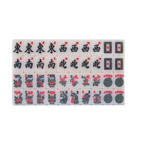 Tuiles de Mahjong américaines en acrylique transparent, magnétiques, au design personnalisé, pour le divertissement en appartement et les jeux de société entre voisins
