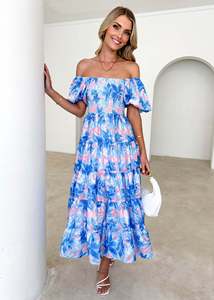 Nouvelle Robe Imprimée à Col Unique et Manches Bouffantes pour <span class=keywords><strong>Femme</strong></span>, Collection Printemps-Été 2026, Grande Vente - Product Image 3