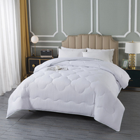 4.5 Tog respirant Lyocell Fiber doux lit hôtel couettes simple Double roi Super roi blanc couette fleur Quilting