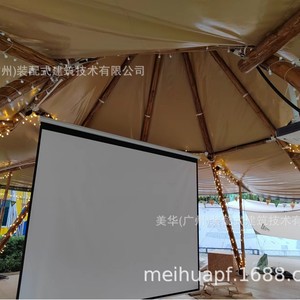 Extended Type Canvas <b>Tent</b> Steel <b>Frame</b> Waterproof Summer Outdoor Wedding Party Use - Product Image 2