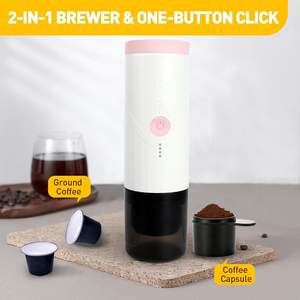 เครื่องทำกาแฟเอสเปรสโซแบบพกพา แรงดันสูง 20 บาร์ ใช้ไฟฟ้า เหมาะสำหรับการเดินทาง ตั้งแคมป์ รถยนต์ รถบ้าน เดินป่า สำนักงาน ชาร์จผ่าน USB-C - Product Image 4