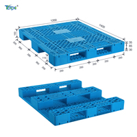 Palette en plastique empilable pour entrepôt automatisé, personnalisable, robuste, en maille HDPE, grillagée, renforcée en acier sur trois pieds