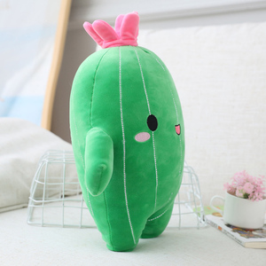 Kawaii Animal de peluche de juguete de almohada al por mayor de peluche de dibujos animados Plushie <span class=keywords><strong>Cactus</strong></span> Plants Plush Hugging Pillow - Product Image 4