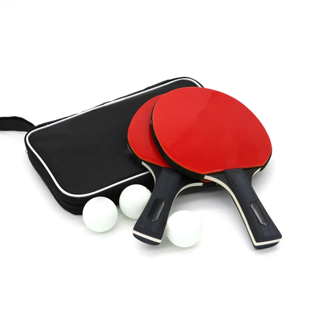 Raquettes de Tennis de Table personnalisées, ensemble de 2 raquettes et 3 balles de Ping-Pong, accessoires de jeu, pièces