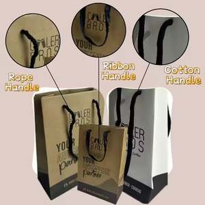 Sacs en papier de luxe avec logo personnalisé, sacs en papier personnalisés, emballage pour vêtements, sacs cadeaux, sacs de boutique, sacs de shopping en carton - Product Image 6