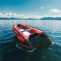 Bateau de sauvetage gonflable en PVC avec coque triangulaire et réservoir d'huile pour lacs, rivières et océans