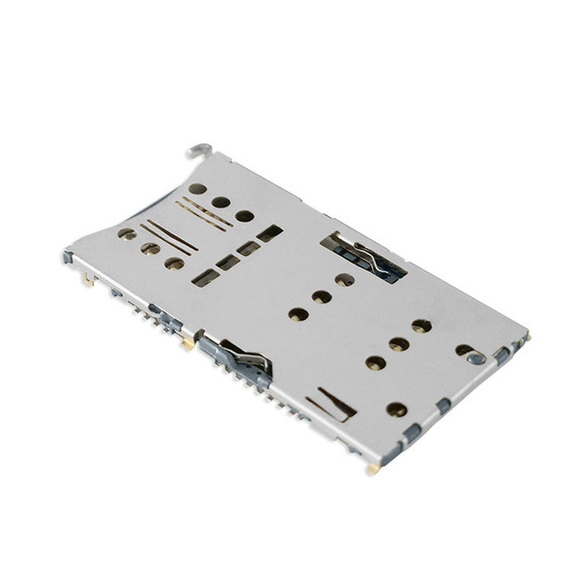 Three-Choice 2-in-1 Dual-SIM Card Tray with Nano SIM2 Slot Connector Accessories for SIM Card Socket TF Card Slot