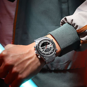 CURREN 8404 Orologio Sportivo da Uomo Nuovo Lussuoso Orologio da Polso al Quarzo in Acciaio Inossidabile con Display LED Regalo Aziendale <span class=keywords><strong>per</strong></span> Uomini - Product Image 3