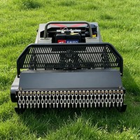 Tondeuse à gazon automatisée télécommandée sur chenilles de 800 mm, alimentée au diesel, avec application d'engrais – Nouveauté de l'usine Global Agent