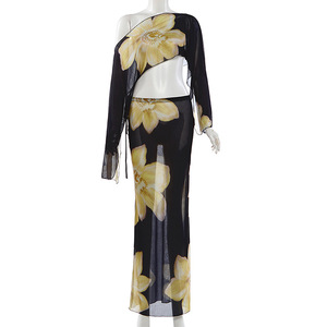 Vestidos Casuales de Verano con Estampado Floral 2026, Conjunto de Vestido de Noche con Encaje Floral - Product Image 5
