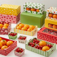 Boîte à fruits et légumes XJY Premium, boîte d'emballage pour oranges et fraises, carton durable pour produits frais