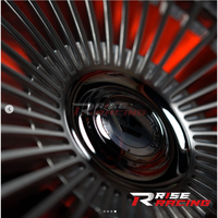 Jantes en alliage d'aluminium forgé RISE Classic Nice à rayons multiples, taille complète 17-22 pouces, 40 mm ET, PCD 5x112/120, T6061, finition noire