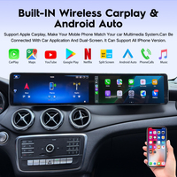 Autoradio Android Auto Carplay à double écran de 12,3 pouces pour Mercedes Benz Classe A CLA GLA W176 Multimédia Carplay sans fil