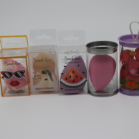 Ensemble d'éponges de maquillage créatives, collection mignonne, motifs variés, thème pastèque et Noël, éponge pour fond de teint, fournisseur d'outils cosmétiques