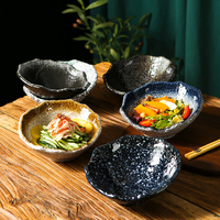 Japanse keramische Japandi design speciaal gevormde snack schaal voor feest, salade, fruit, bruiloft, aangepaste logo servies