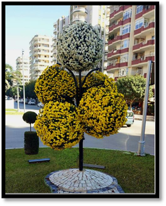 Plastic Black Ball Planter Vertical Gardening Flower <b>Tree</b> Floor Eco-Friendly PP Square Lightweight Durable Modern SOL Drainage - Product Image 5