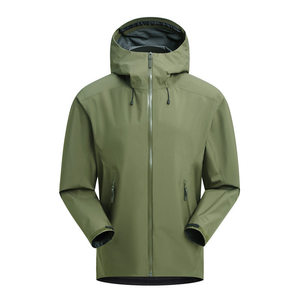Chaqueta con capucha a prueba de viento 3D para hombre, de color sólido, de una sola capa, a prueba de viento, para senderismo, viajes por carretera - Product Image 1