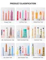 Tube souple en plastique personnalisé avec certificat RoHS, bouchon à vis minimaliste, emballage cosmétique ovale laminé ABL PCR LDPE, tube compressible