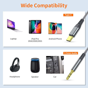 Câble USB C vers prise audio auxiliaire 3.5mm, <span class=keywords><strong>cordon</strong></span> stéréo de <span class=keywords><strong>voiture</strong></span> pour casque de type C vers 3.5mm compatible avec <span class=keywords><strong>iPhone</strong></span> 17 16 15 Pro Max Air - Product Image 3