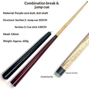 Taco de billar de 13mm con punta grande, estilo chino Black Eight y estilo americano Nine <span class=keywords><strong>Ball</strong></span>, de 2 piezas, para golpe de rotura y salto. - Product Image 5