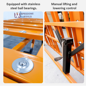 Carro de Transporte de Granito y Mármol de Acero de Cuatro Ruedas con Plataforma Ajustable, Personalizable OEM, para la Movilización de Losas - ¡Venta Caliente! - Product Image 3