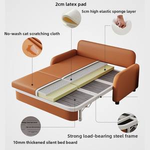 Moderno Divano Letto Matrimoniale Pieghevole Multifunzione a Doppio Uso di Fascia Alta per Soggiorno di Piccoli Appartamenti Balcone per Pigri - Product Image 4