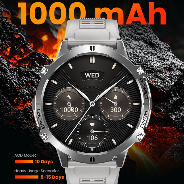 DSM11 X3 GPS Smartwatch 1000mAh Battery Multi band GNSS Positioning System 5 ATM Water Al Watch Face Men Smartwatches