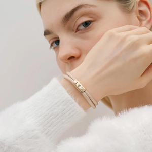 Ispire gioielli con logo personalizzato bracciale personalizzato braccialetto personalizzato corda nautica bracciale tono terra con nome comunione regalo