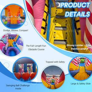 Casa de Brinco Comercial de Alta Calidad con Tobogán, Inflable, con Obstáculos, en Venta - Product Image 5