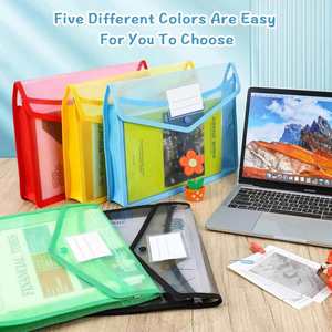 Organisateur de rangement A4 à bouton-pression de haute qualité à prix abordable, sac étanche pour documents, classeur de fichiers - Product Image 4