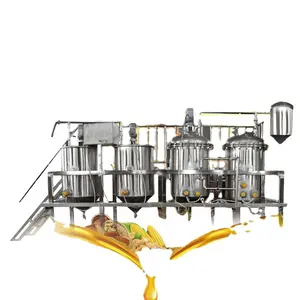 Small Automatic Grade Coconut Oil Diesel Refinery Machine Sunflower Crude Oil Refined To Olive Soybean Oil