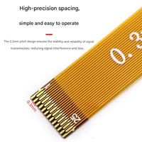 Cable FFC Amarillo de Paso de 0.3mm A/A A/B 31P 51P 61P para Módulo de Pantalla LCD MIPI LVDS