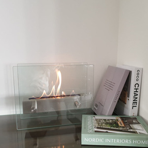 Chimenea Portátil Rectangular <span class=keywords><strong>de</strong></span> Vidrio para Colgar, Ambiente Festivo, Estufa Pequeña <span class=keywords><strong>de</strong></span> Acero para Alcohol, Brasero <span class=keywords><strong>de</strong></span> <span class=keywords><strong>Etanol</strong></span> para Patio Exterior - Product Image 3