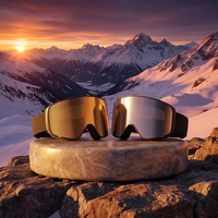 TEMPUS TEMPUS-5 Nouvelles lunettes de ski magnétiques anti-buée à double couche, cylindriques, pour la montagne, résistantes au vent