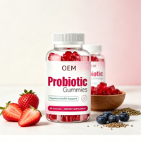 Gummies Probiotiques Marque Privée OEM, 60 Unités, Complément Herbal, Approvisionnement en Gros, Marque Personnalisée