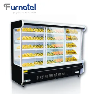 Thương mại tủ lạnh hiển thị thẳng đứng Glass Cooler Tủ Rau mát siêu thị hiển thị tủ lạnh