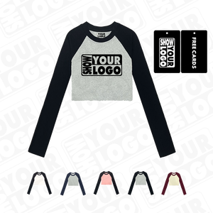 Maglietta CB119-QL1301 estiva da donna a <span class=keywords><strong>maniche</strong></span> <span class=keywords><strong>lunghe</strong></span> Slim Fit corta di alta qualità canottiere Raglan per donne - Product Image 1