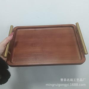 ถาดเสิร์ฟไม้ ขนาด 30x20 ซม. พร้อมหูจับ สำหรับร้านอาหารและใช้ในบ้าน - Product Image 2