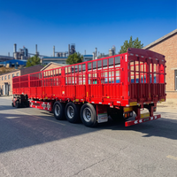 Semi-remorque en acier pour le transport de légumes, fruits, cultures et bétail, 2/3/4 essieux, capacité de charge 40-50 tonnes, usage intensif